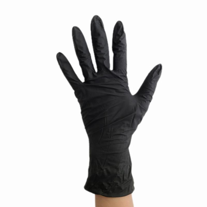 Рукавички нітрилові, оглядові, нестерильні.Чорні, XS,Optima